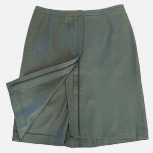 Andre Oliver Olive Green Straight Pencil Stretch Skirt Womens‎ Size 8
